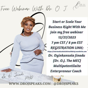 Free Webinar with Dr. OJ